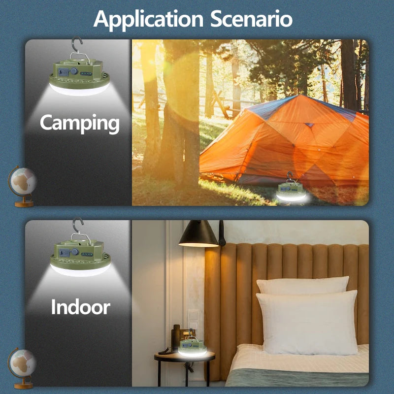 9900mAh Rechargeable Powerful Light Camping Lantern with Magnet Strong