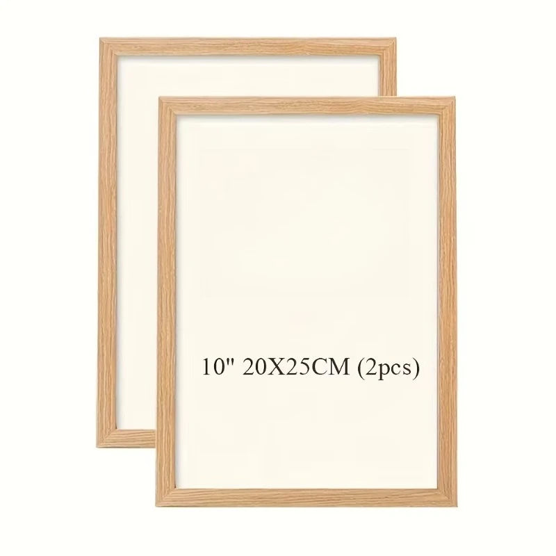 Vintage Wood Photo Frames Pair