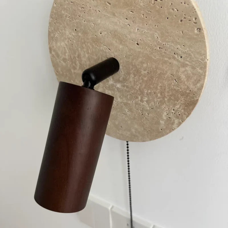 Wood Pull Chain Wall Sconce