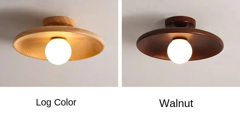 Walnut Wood G9 Ceiling Light