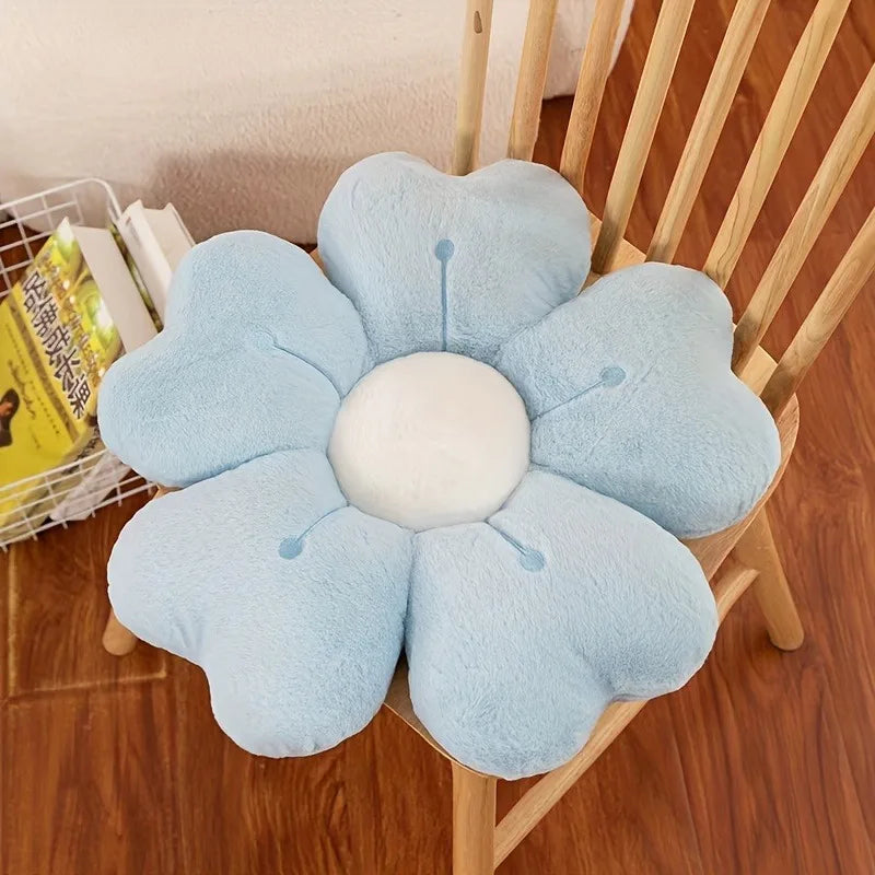 Flower Shaped Plush Throw Pillow