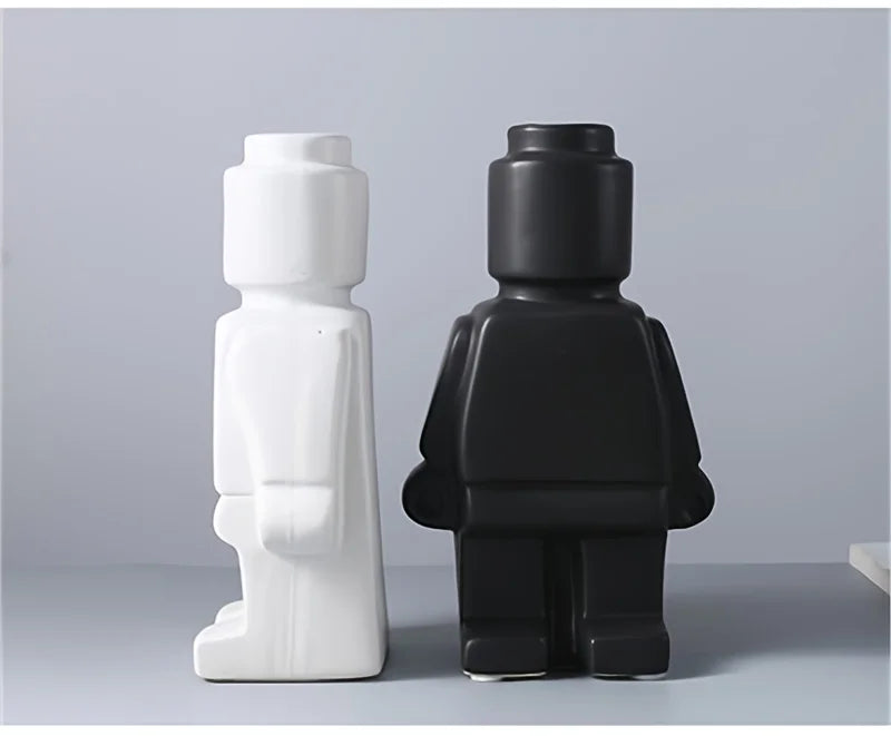 Nordic Ceramic Robot Vase