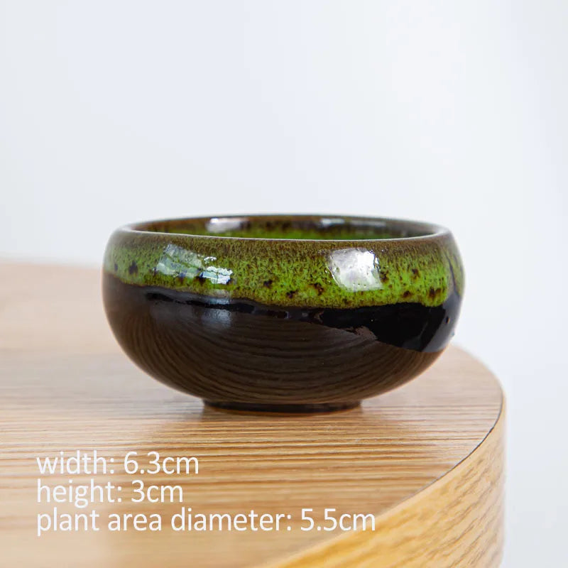 Mini Ceramic Bonsai Pots Set of 6