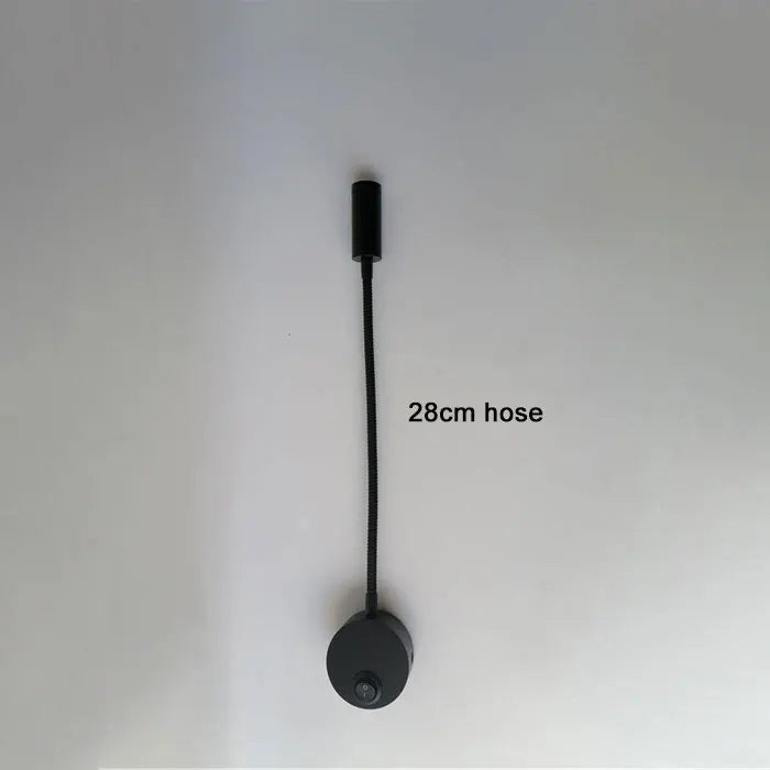 L40cm Long gooseneck 3W Led Wall Light Bedside Led Wall Lighting Black