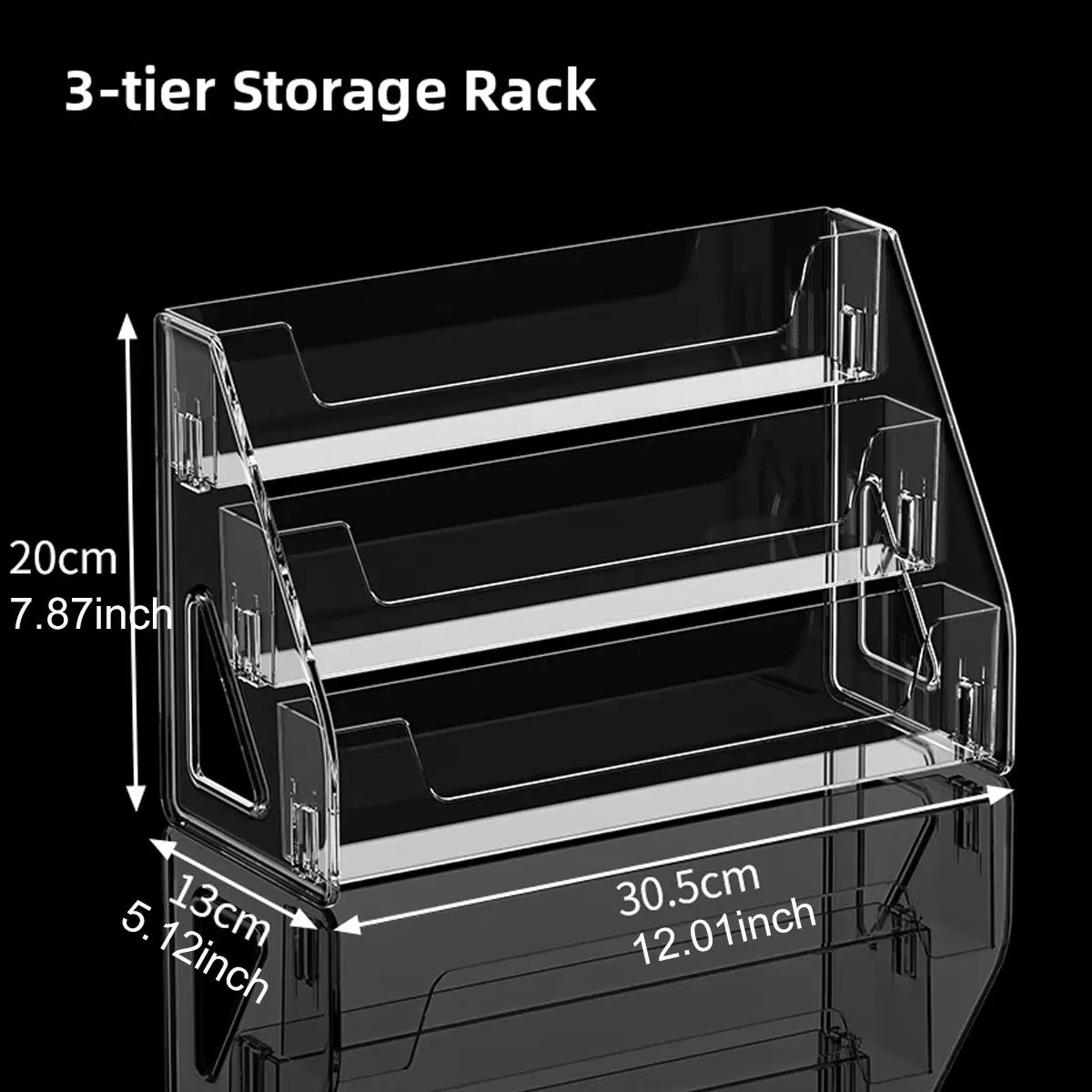 3/5-layer CD rack, album display rack, transparent storage rack for records,  and tapes, multifunctional counter display rack