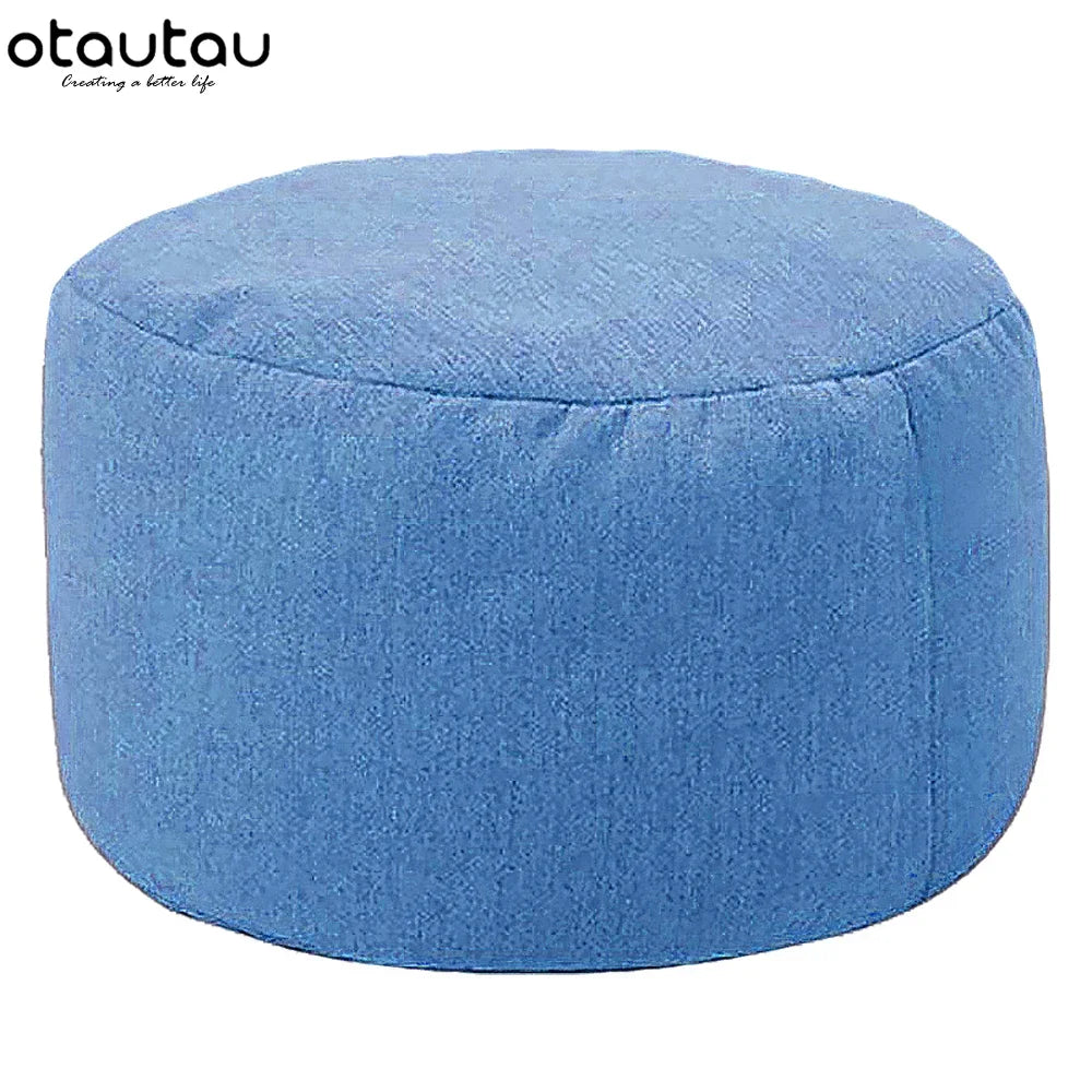 Linen Bean Bag Pouf