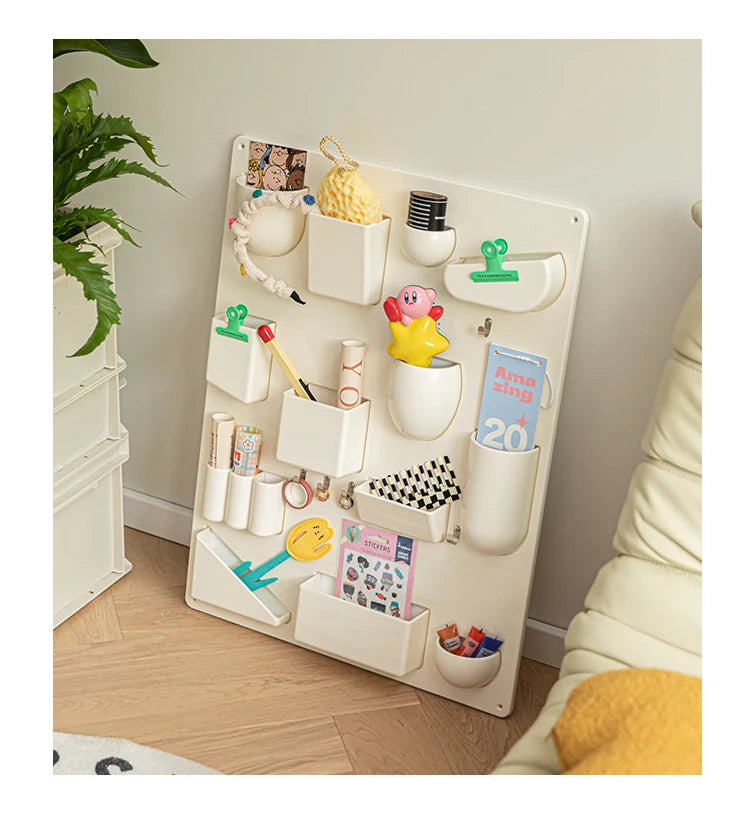 Wall Mounted Storage Rack with Hooks