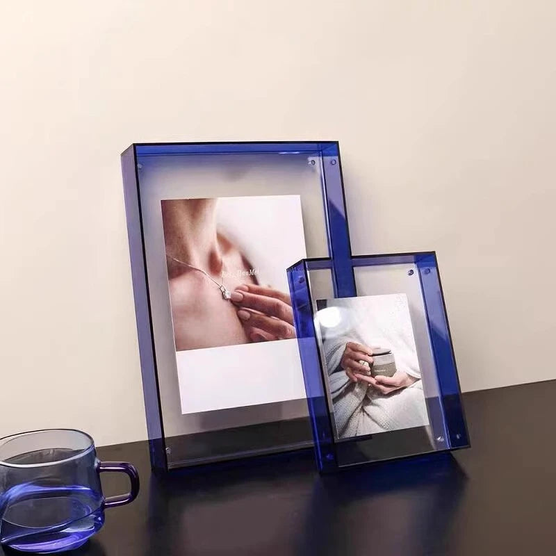Colorful Acrylic Photo Frame Table Wall Hanging Transparent Picture