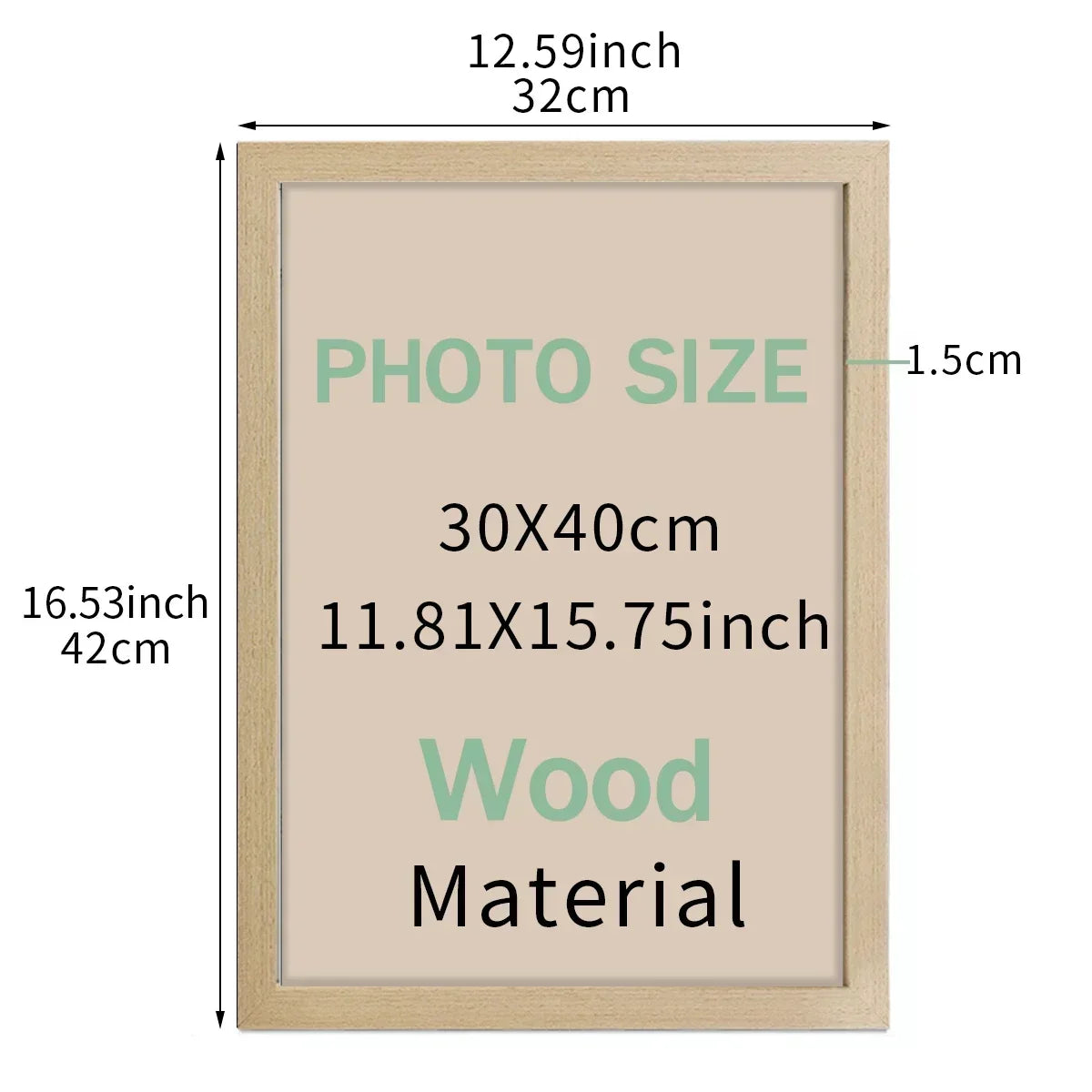Black and White Wooden Photo Frame
