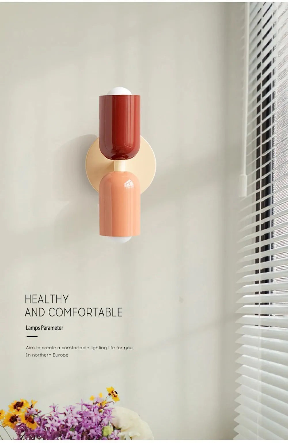 Cream Double Head Wall Lamp