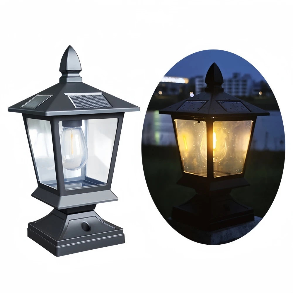 Waterproof Solar Garden Lights for Villas Courtyard Pillar Head Light
