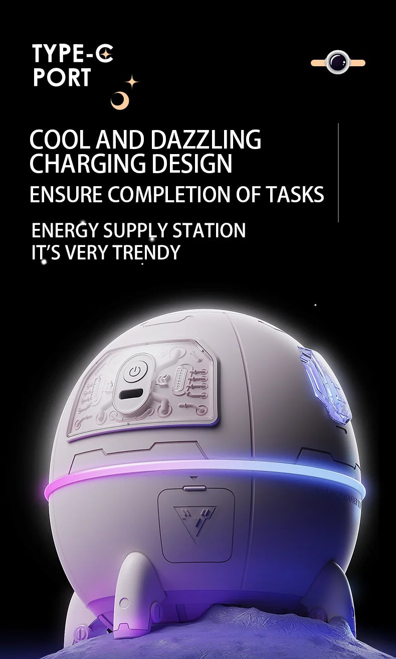 220mL Space Capsule Air Humidifier USB Plug in Rechargeable Mist