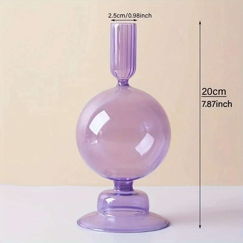 Nordic Glass Candle Holder Vase
