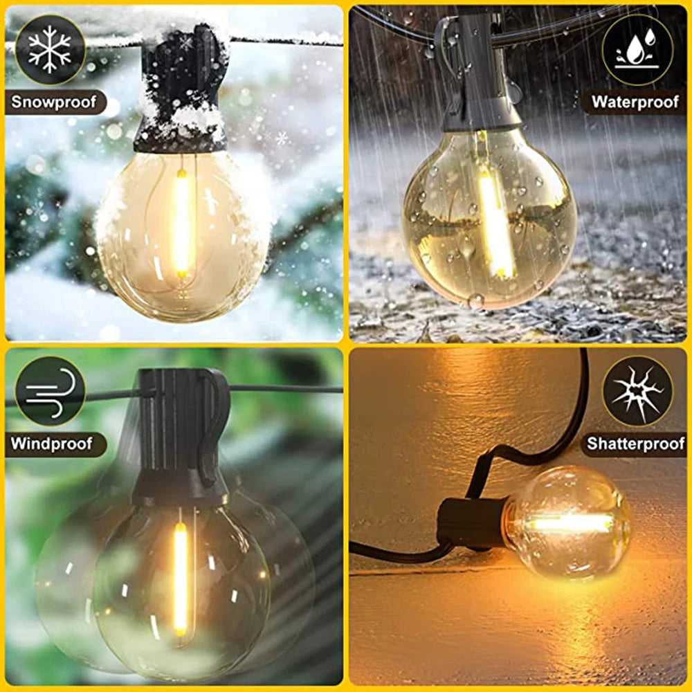 G40 Globe Festoon Patio String Lights