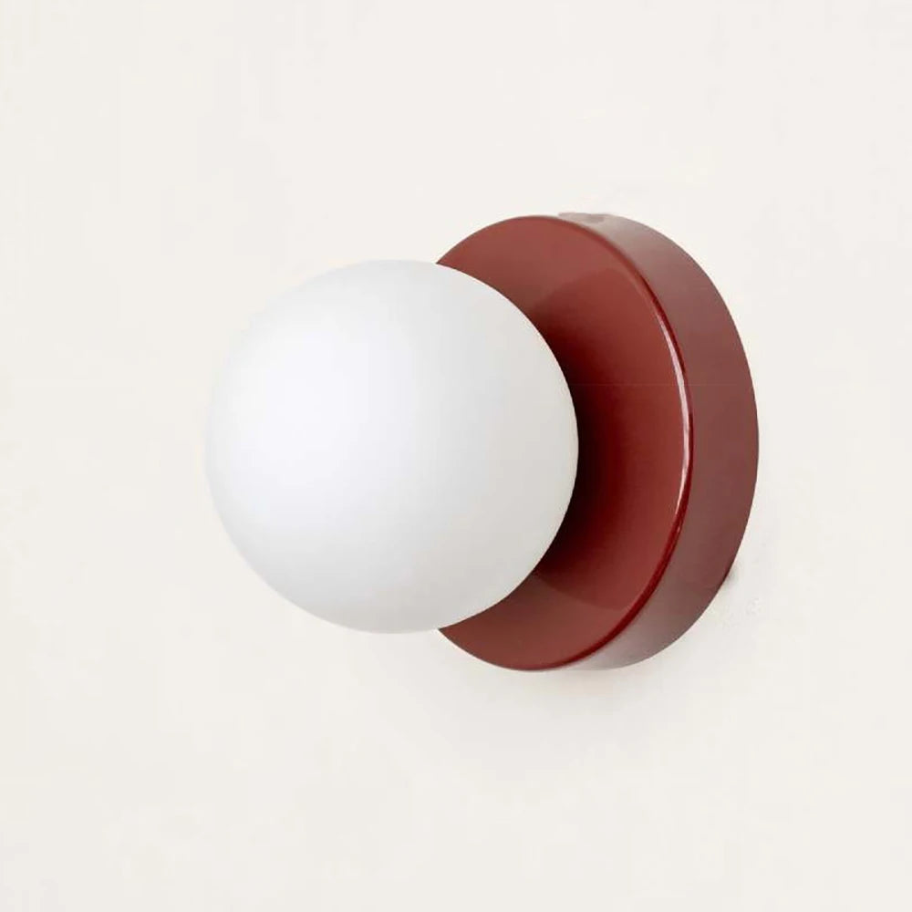 Nordic LED Glass Wall Lamp Minimalist G9 Base Orb Sconce