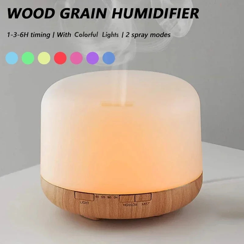 Mini Size Wood Grain Aroma Diffuser Usb Essential Oil Humidifier