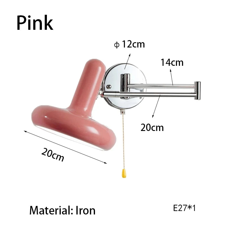 Nordic Modern Retractable Rotatable Swinging Retractable Wall Lamp
