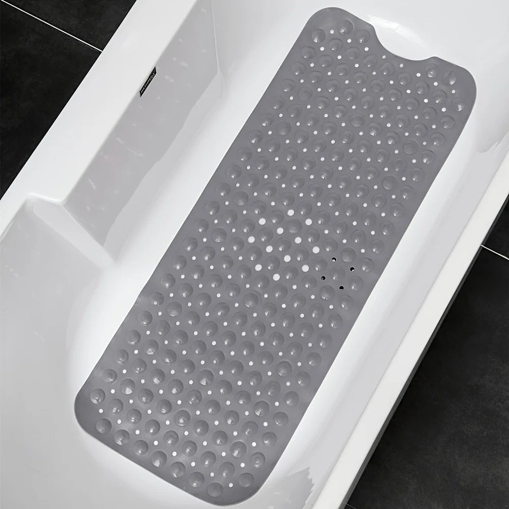 1Pc non-slip shower mat bathtub mat with drain holes and suction cups