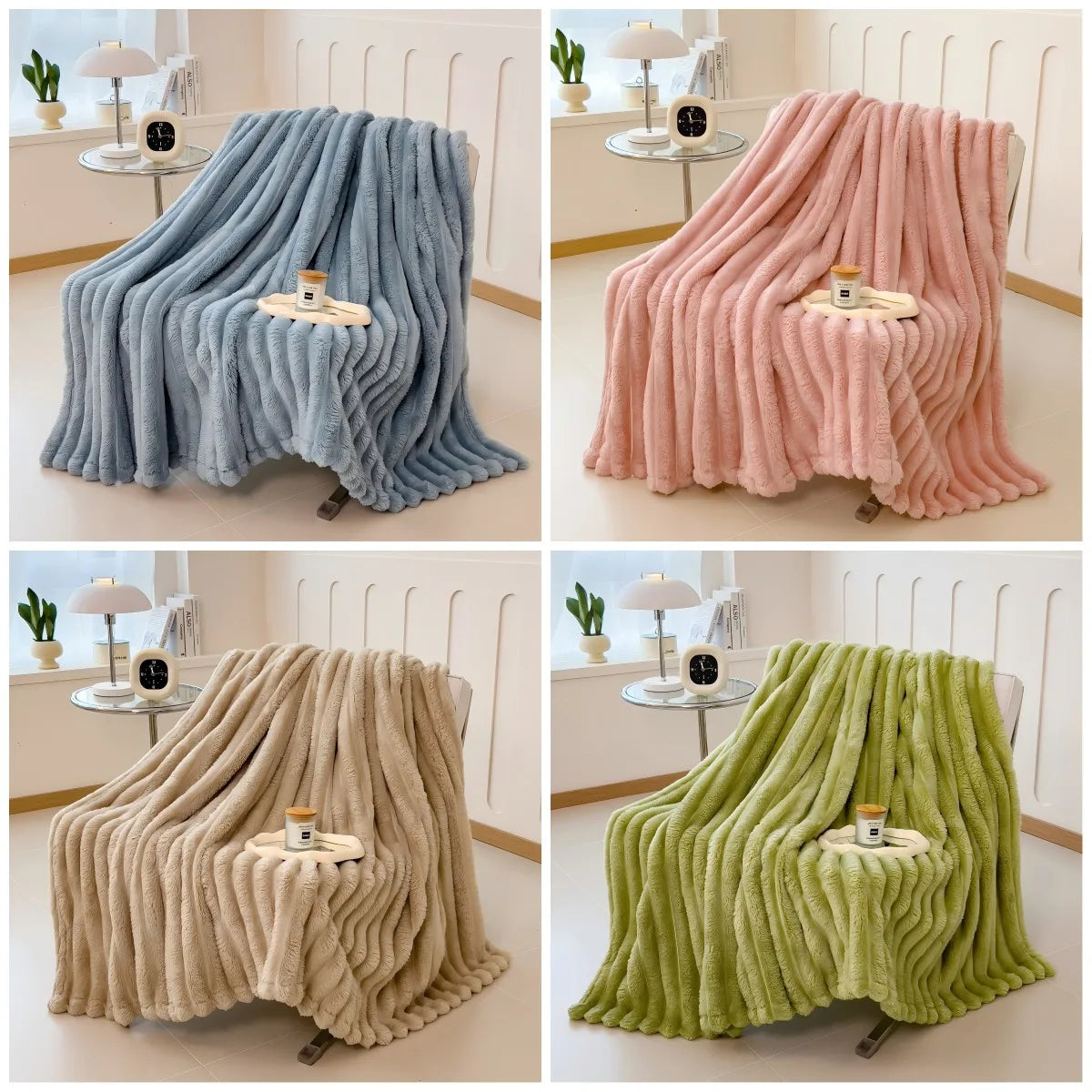 Striped Multipurpose Throw Blanket