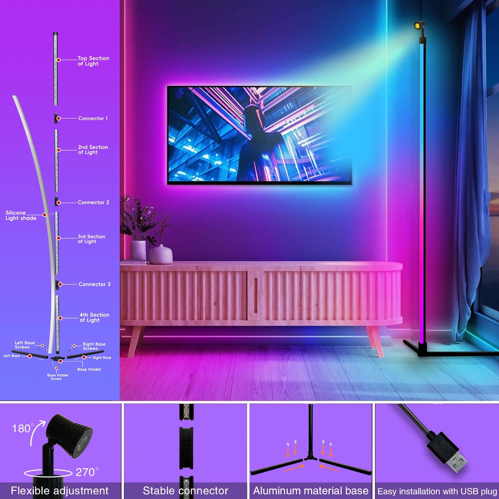 RGB Sunset Sync Floor Lamp