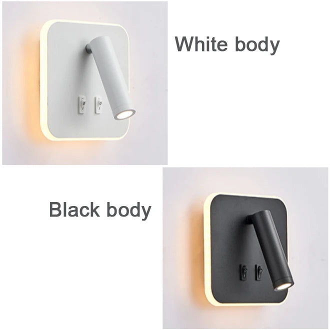 LED Wall Light 220V AC Backlight Rotating Adjustable Spotlight