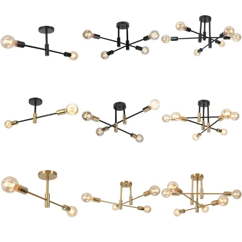 Nordic Branch Sputnik Ceiling Chandelier