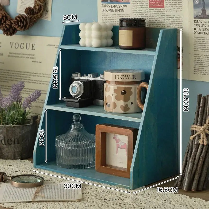 Wood Cosmetics Storage Rack