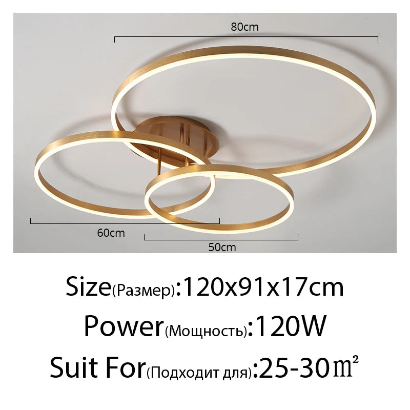 Nordic Multi Ring Circle Chandelier