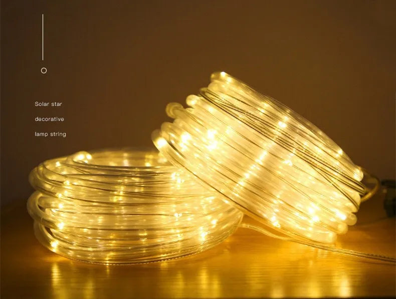 Solar Rope Garland String Lights