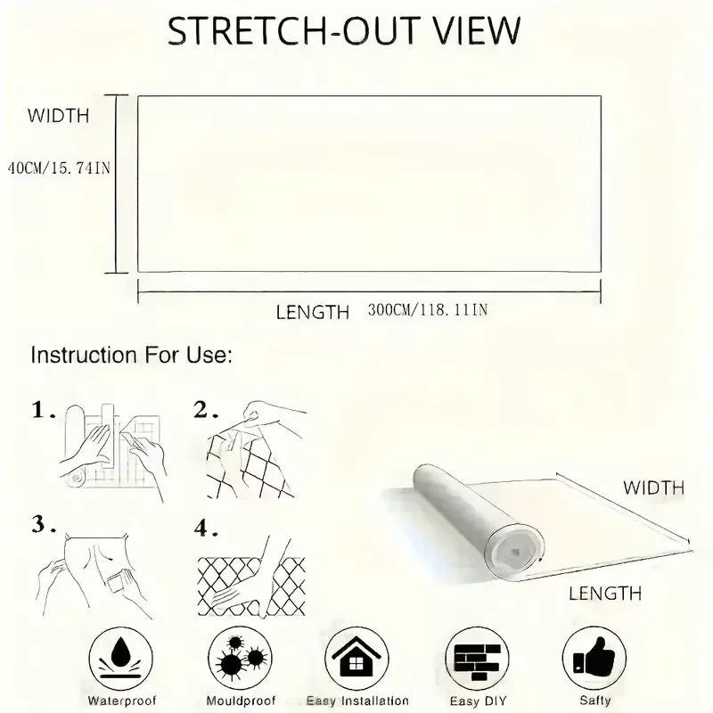 3M Self-Adhesive Grid Panel Wall Sticker SXP Peel and