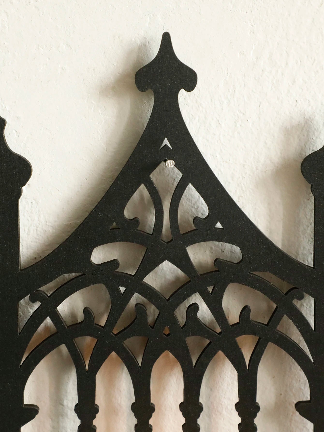 Black Gothic Wooden Wall Shelf