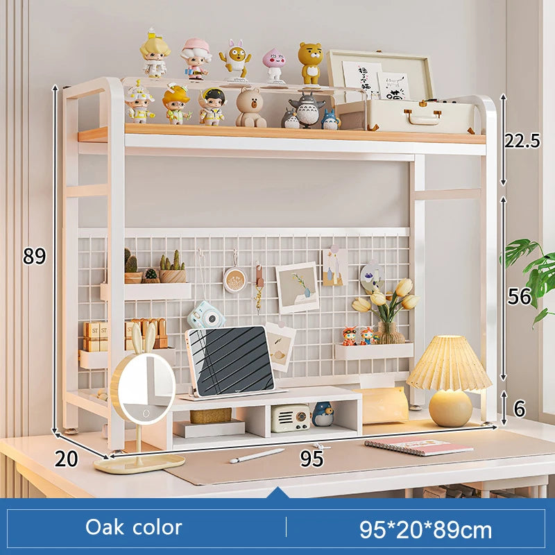 Grid Bookshelf Desktop Storage Rack