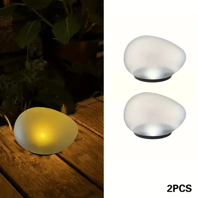 Solar Decorative Lamp Frosted Ground Lamp Outdoor Waterproof  Portable Energy Saving  Lantern Pebble Lawn Light Home Garden Lamp