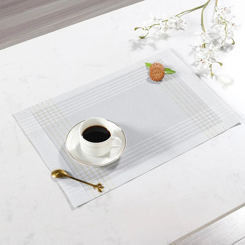 Washable Vinyl Woven Placemat Set