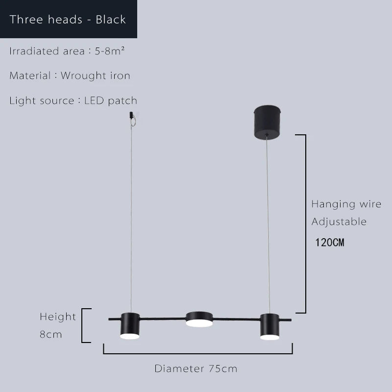Modern LED Linear Bar Pendant Light