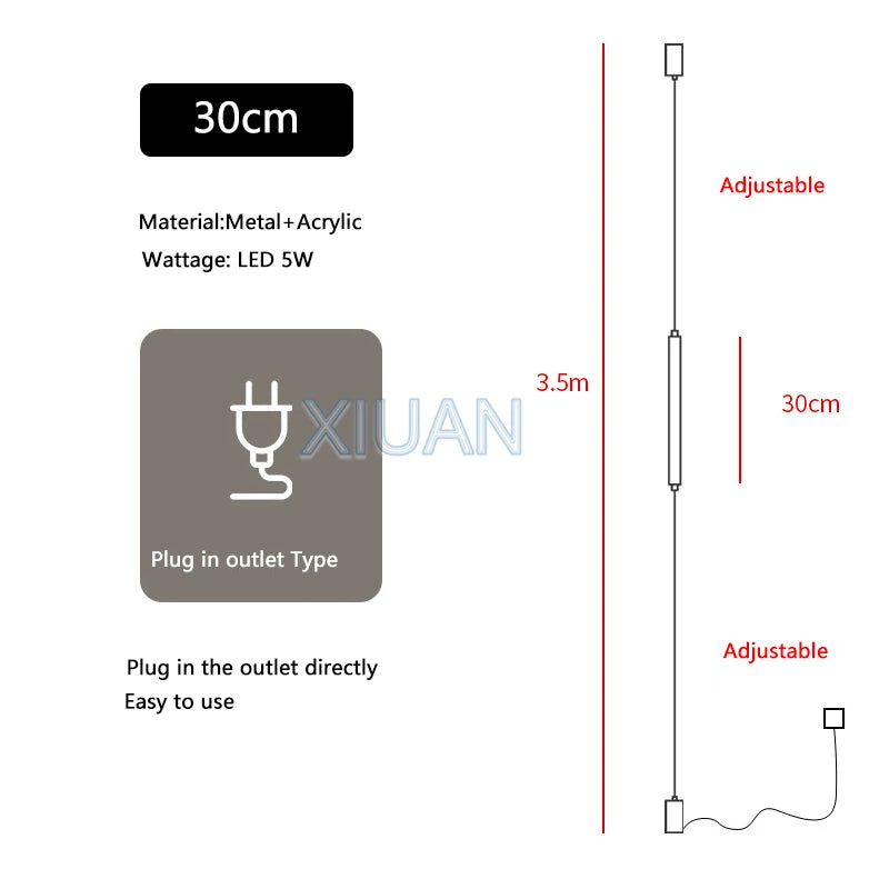 Italian Line Acrylic Floor Lamp