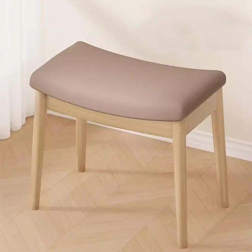 Saddle Cushion Vanity Stool with Storage