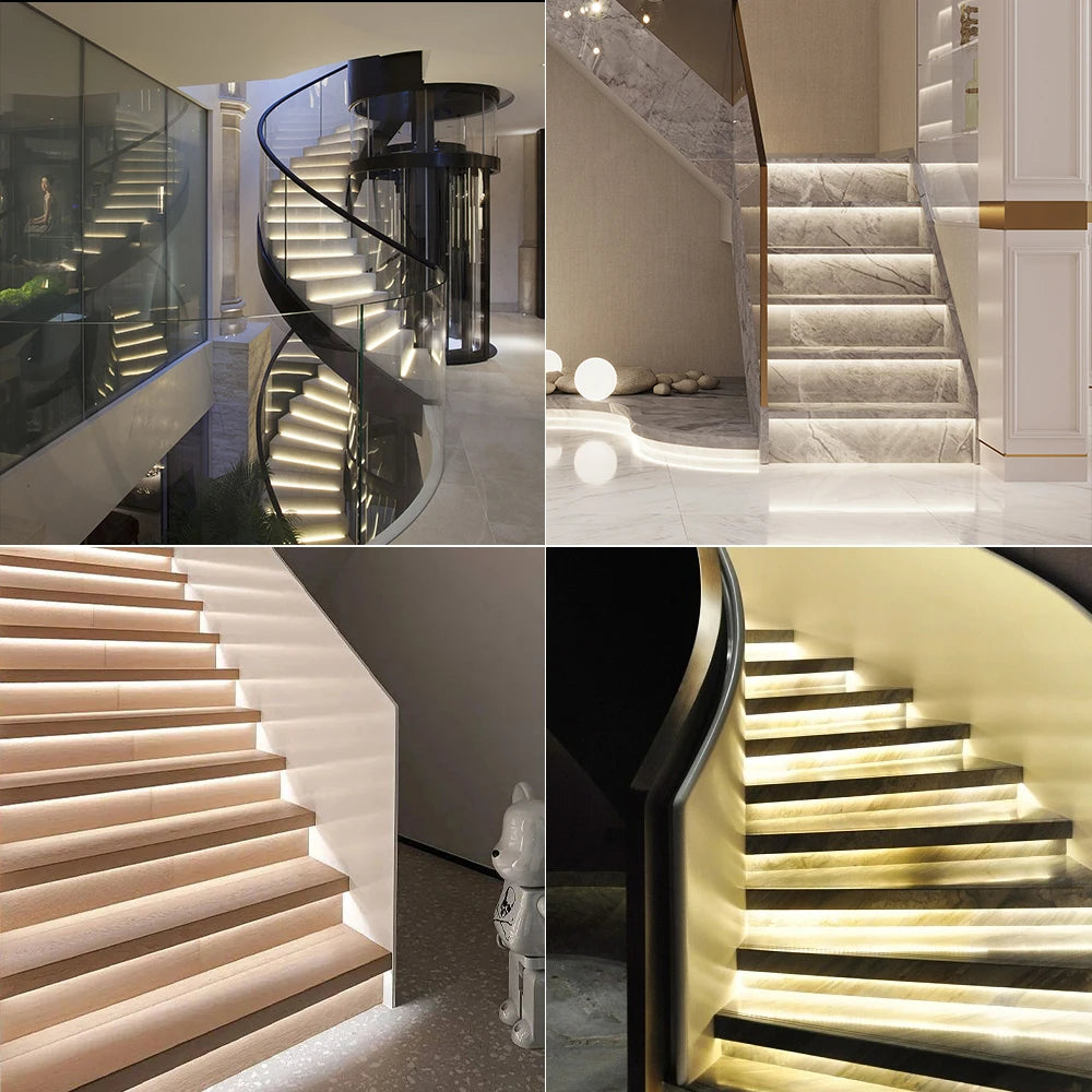 1-28 Steps Sensor LED Stair Light PIR Motion Sensor Stair Lighting COB