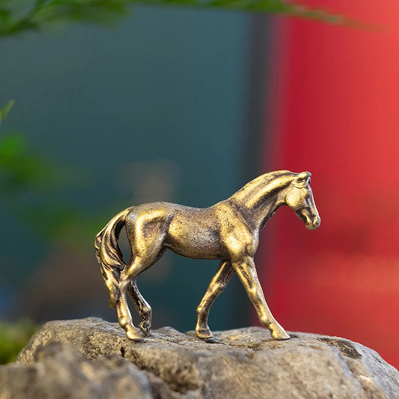 Miniature Brass Horse Figurines