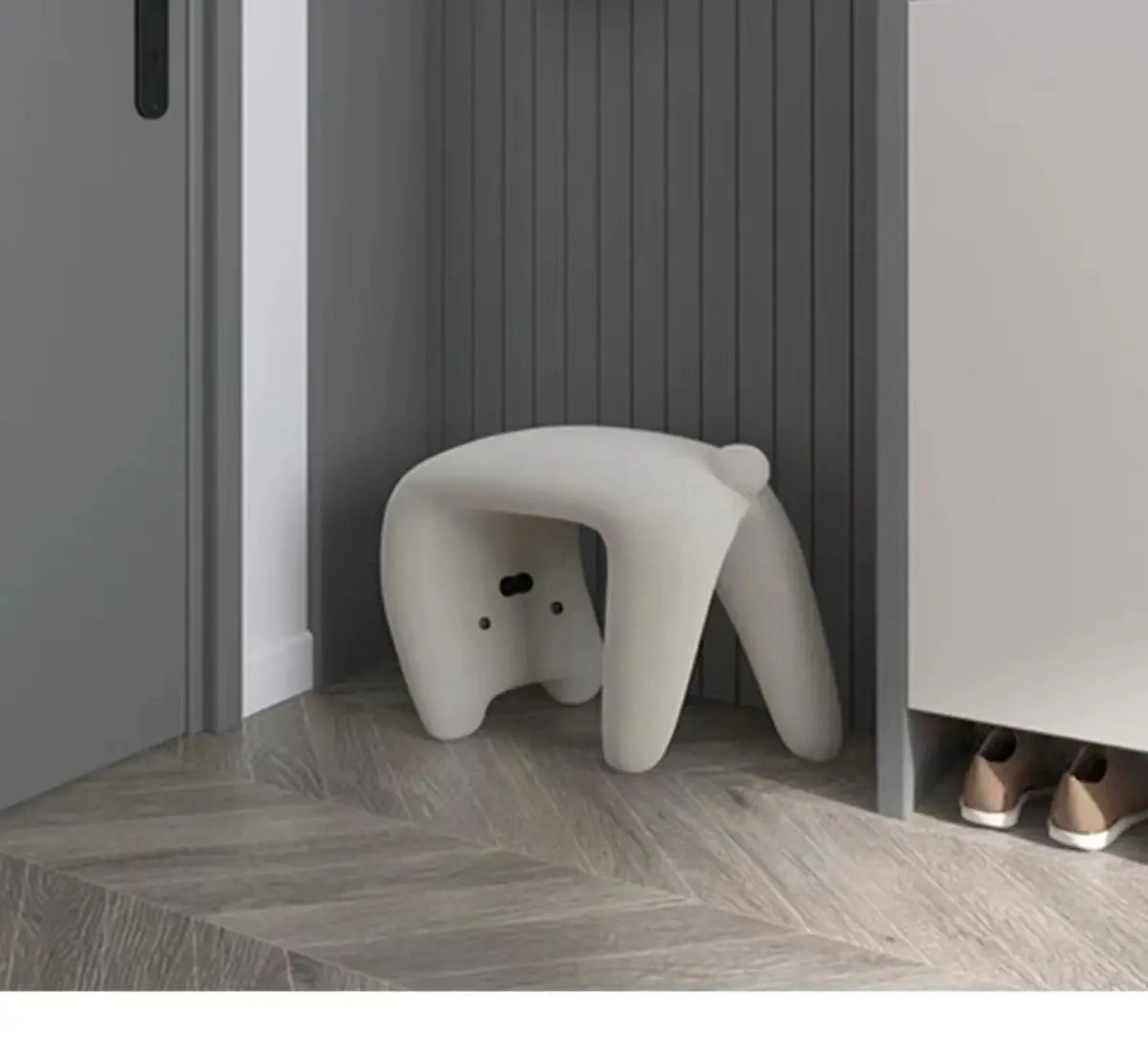 Plush Armless Dressing Chair