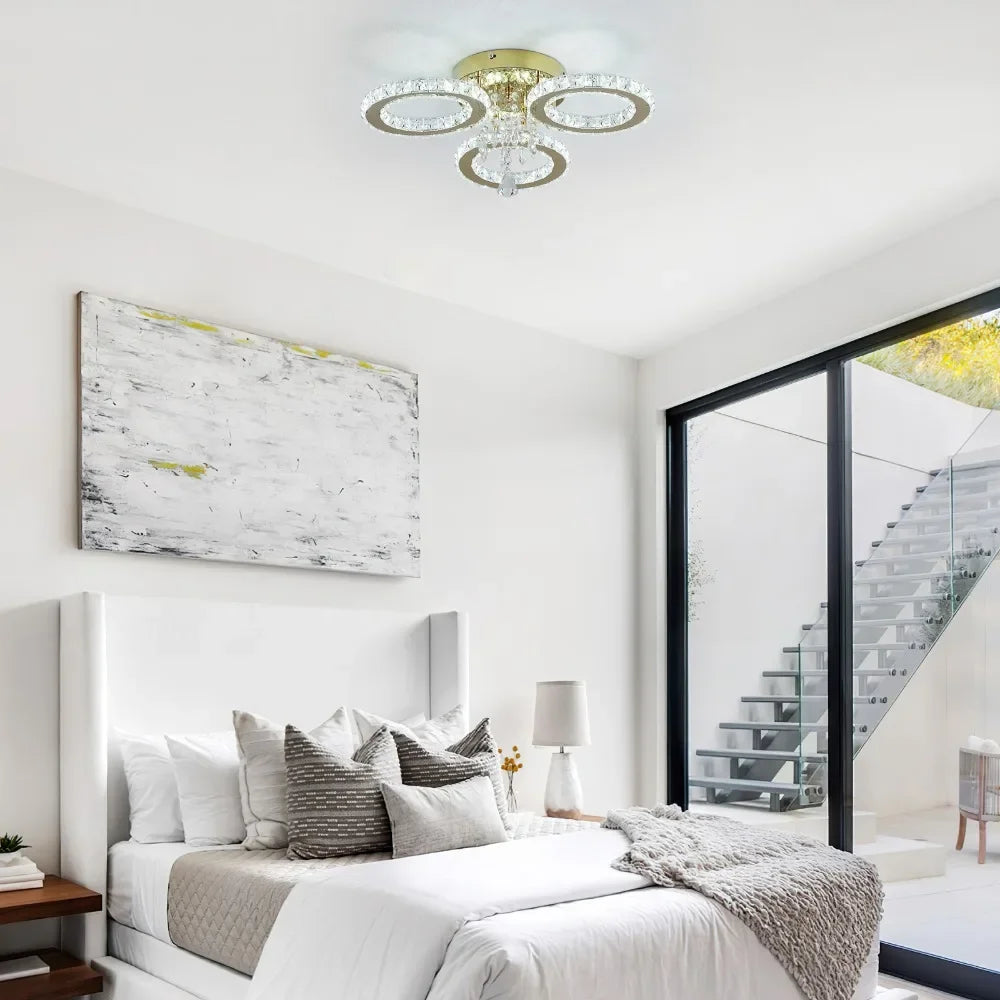 Gold Crystal Ceiling Chandelier