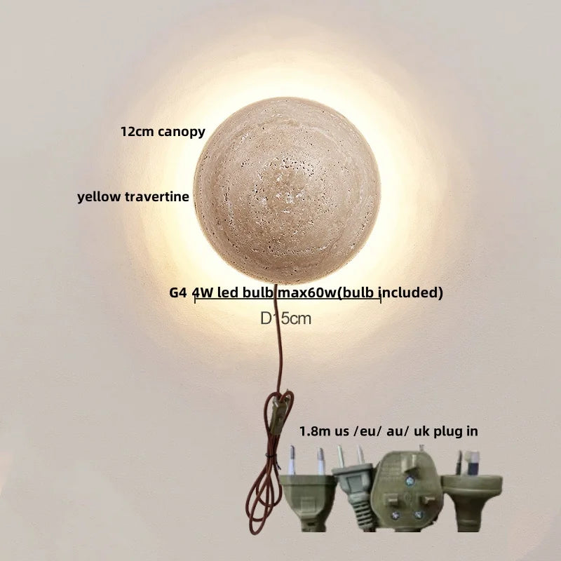 Wood Pull Chain Wall Sconce