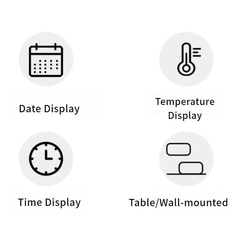Digital LCD Desk and Wall Clock