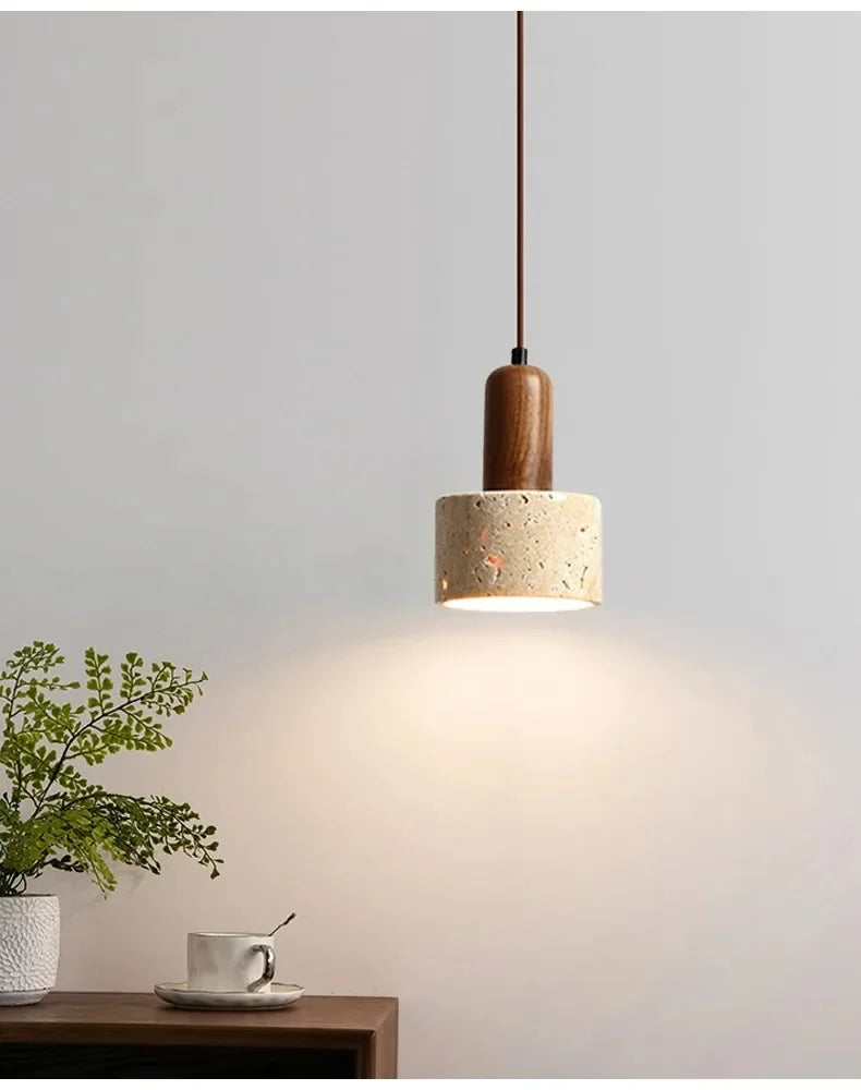 Wabi Sabi Travertine Pendant Light