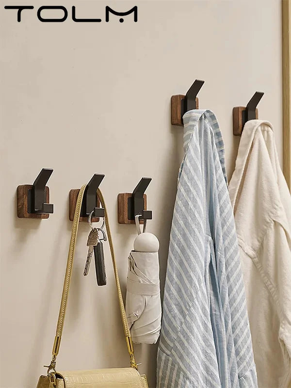 Walnut Wood Wall Coat Hook