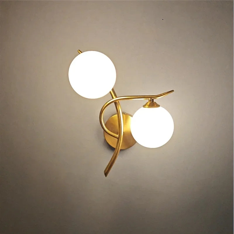 Twin Globe Iron Wall Lamp