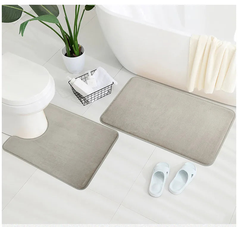 Three Piece Toilet, Bath Floor Mat, Shower Mat, Bath Absorbent Mat, Non
