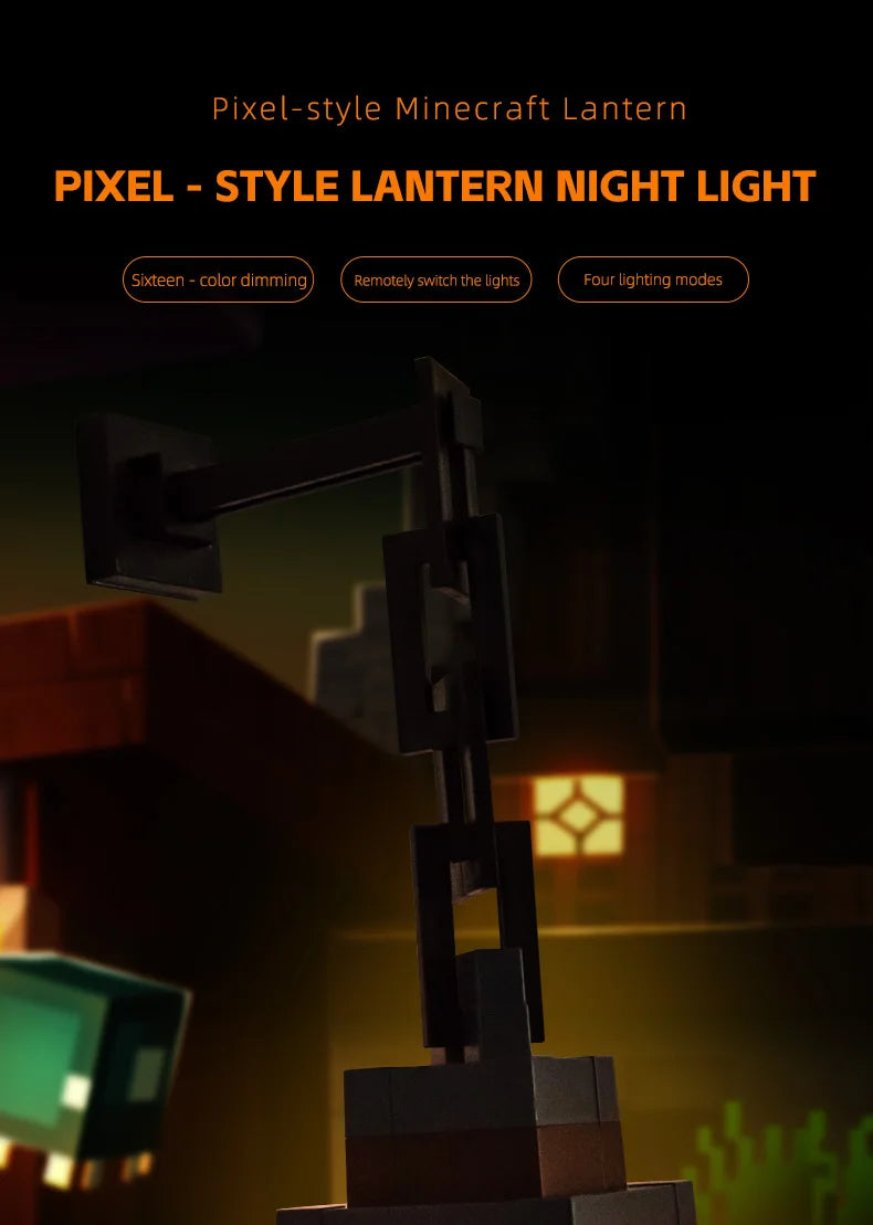 Pixel Style Night Light Lantern