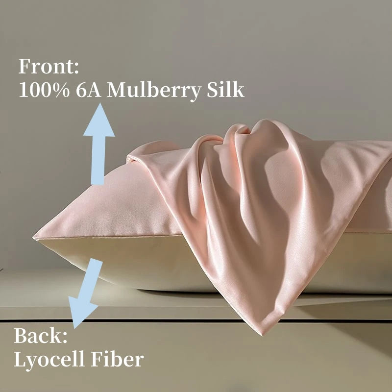 100% Natural Mulberry Silk Pillowcase Luxury 6A 25 Momme Pillow Cases