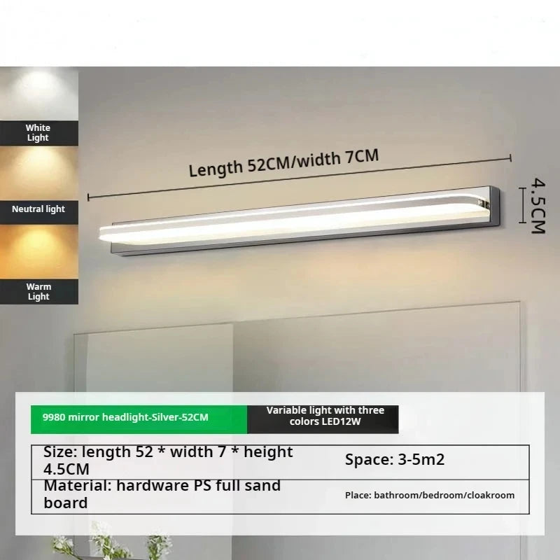 Frameless Waterproof Mirror Light